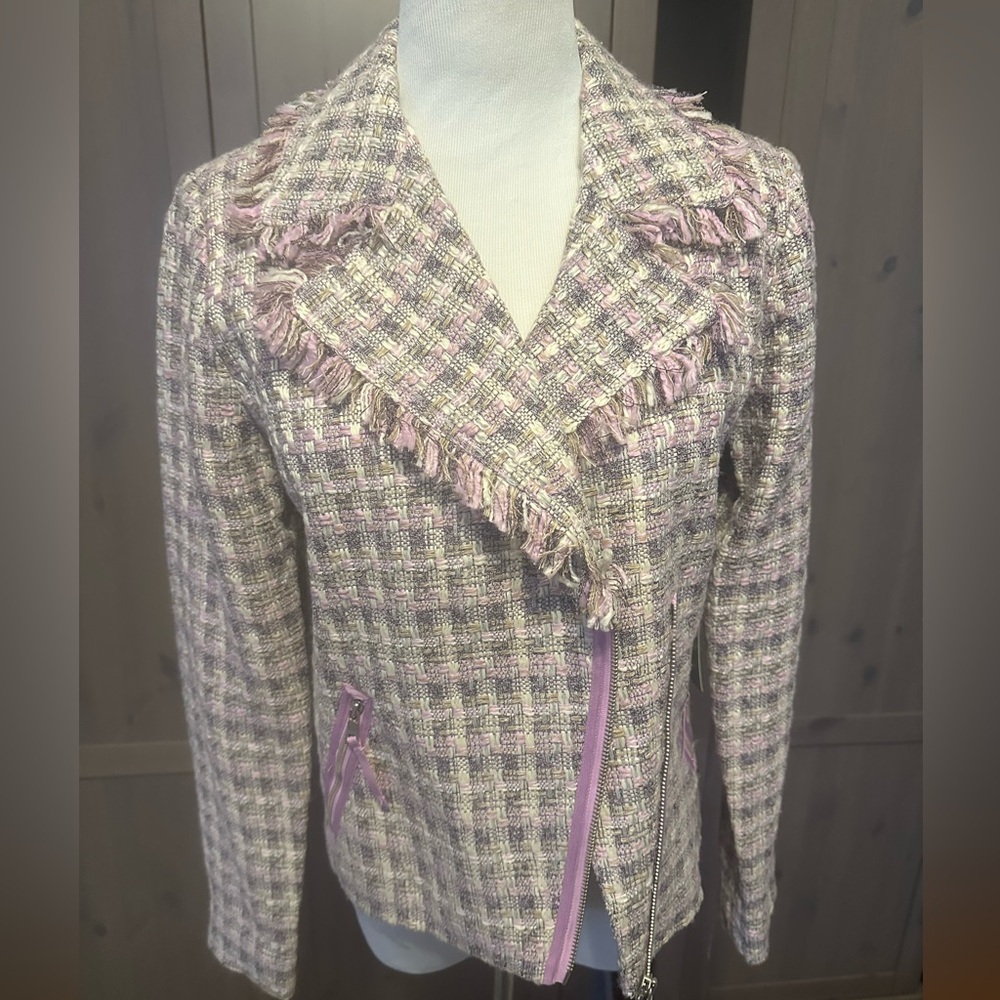 Forever 21 Tweed Jacket with Fringe Detail, size S NWT